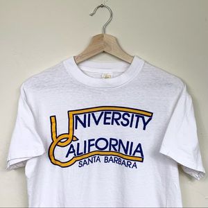 Vintage 80’s University of California Santa Barbara College Spellout Logo Tshirt